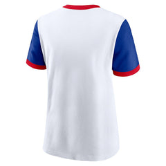 Nike Buffalo Bills Women's Rewind Ringer T-Shirt White/Royal