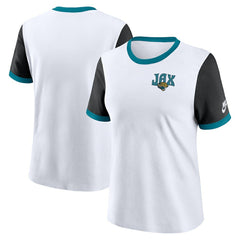 Nike Jacksonville Jaguars Women's Rewind Ringer T-Shirt White/Black