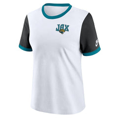 Nike Jacksonville Jaguars Women's Rewind Ringer T-Shirt White/Black