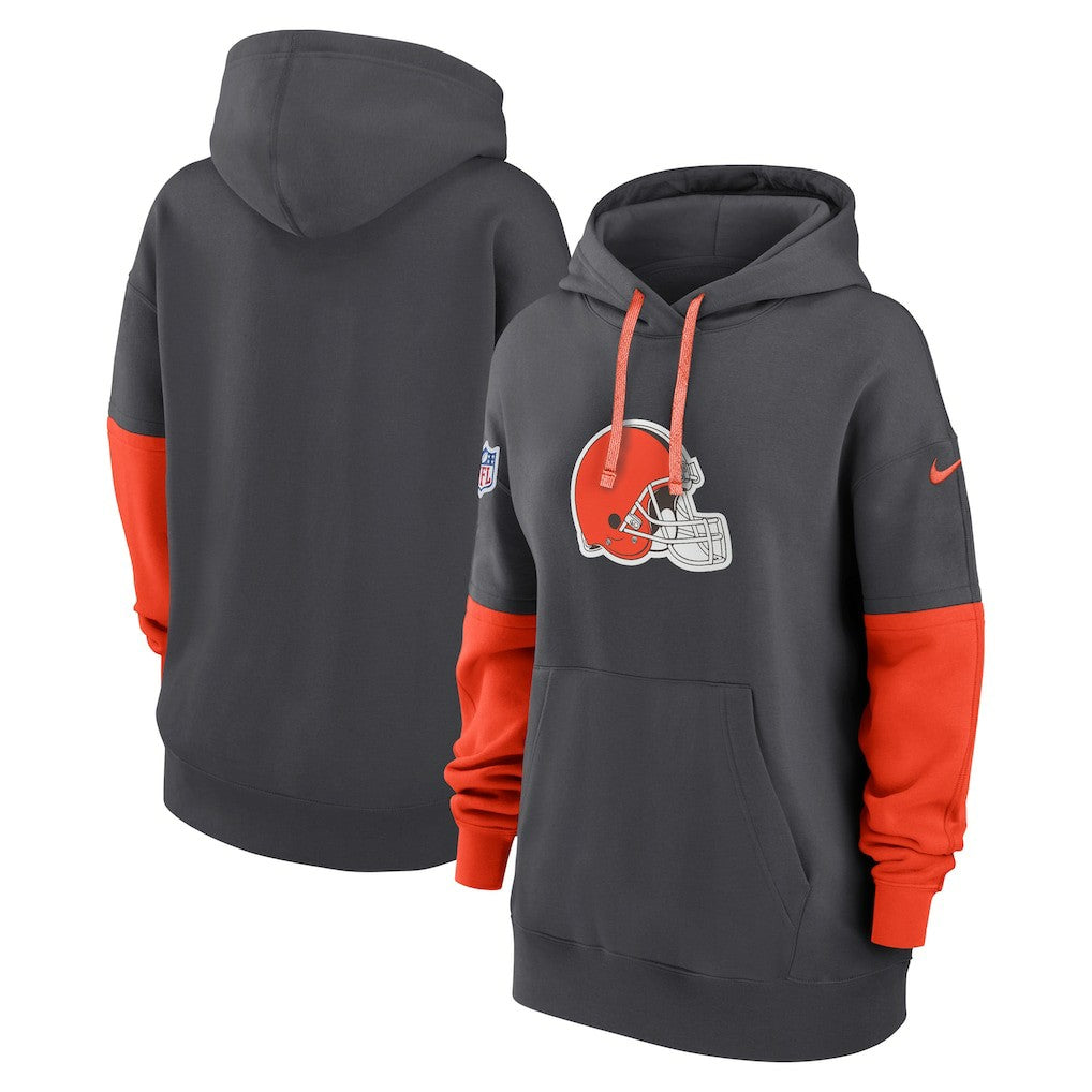 Nike Cleveland Browns Women's Sideline Essential Hoodie Anthracite