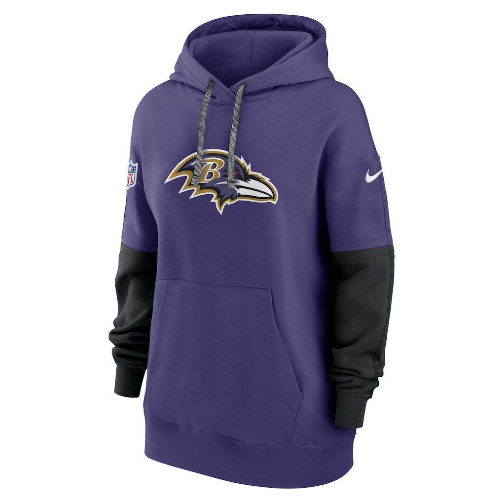Nike Baltimore Ravens Women's Sideline Essential Hoodie Purple