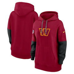Nike Washington Commanders Women's Sideline Essential Hoodie Burgundy