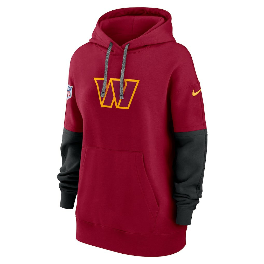 Nike Washington Commanders Women's Sideline Essential Hoodie Burgundy