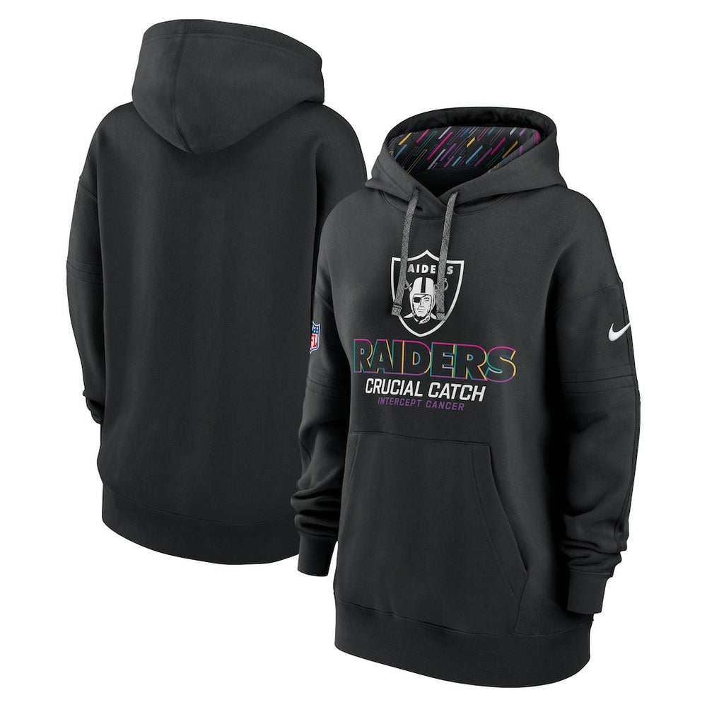 Nike Las Vegas Raiders Women's 2024 NFL Crucial Catch Club Pullover Hoodie Black
