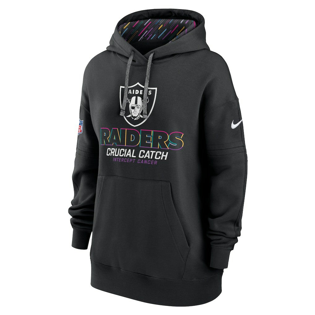 Nike Las Vegas Raiders Women's 2024 NFL Crucial Catch Club Pullover Hoodie Black