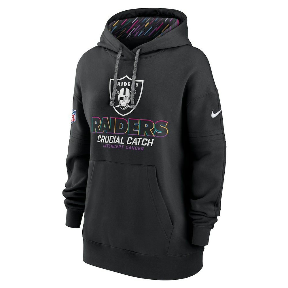 Nike Las Vegas Raiders Women's 2024 NFL Crucial Catch Club Pullover Hoodie Black