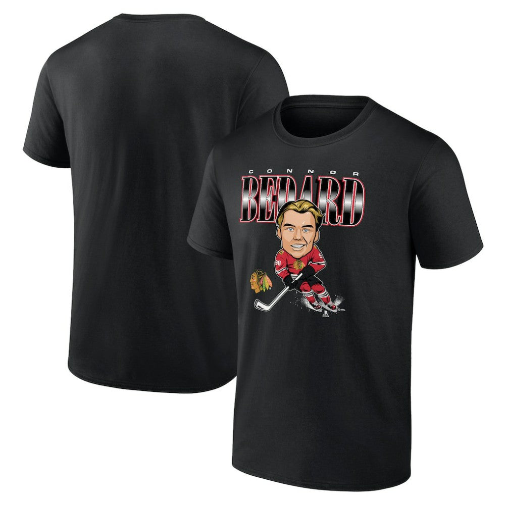 Connor Bedard Chicago Blackhawks Fanatics Player Caricature T-Shirt - Black - NHL 200860361