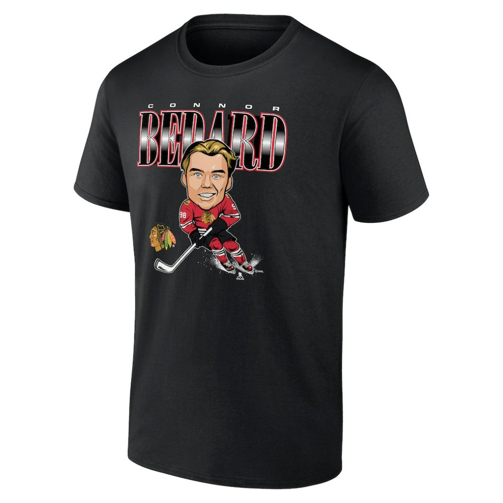 Connor Bedard Chicago Blackhawks Fanatics Player Caricature T-Shirt - Black - NHL 200860361