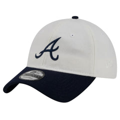 Atlanta Braves New Era Leather Strap 9TWENTY Adjustable Hat - Cream - New Era Online