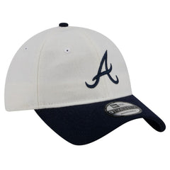 Atlanta Braves New Era Leather Strap 9TWENTY Adjustable Hat - Cream - New Era Online