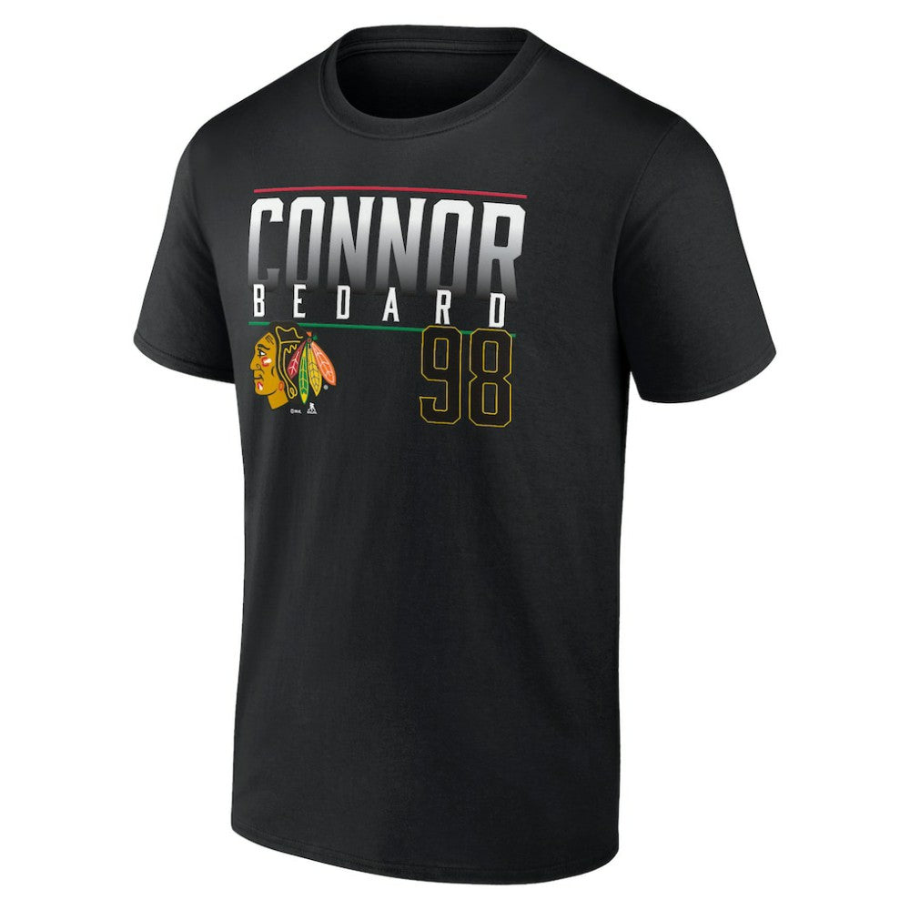 Connor Bedard Chicago Blackhawks Fanatics Name & Number T-Shirt - Black - NHL 200860463