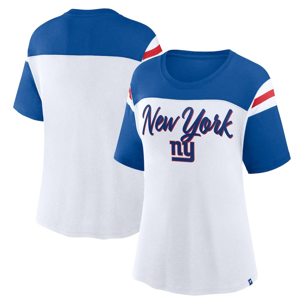 Fanatics New York Giants Women's Cheer Chant Fashion Crop Top White/Royal