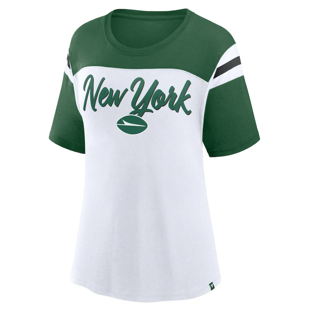 Fanatics New York Jets Women's Cheer Chant Fashion Crop Top White/Green