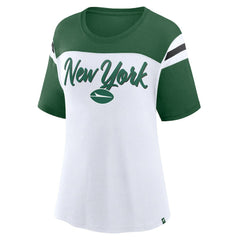 Fanatics New York Jets Women's Cheer Chant Fashion Crop Top White/Green