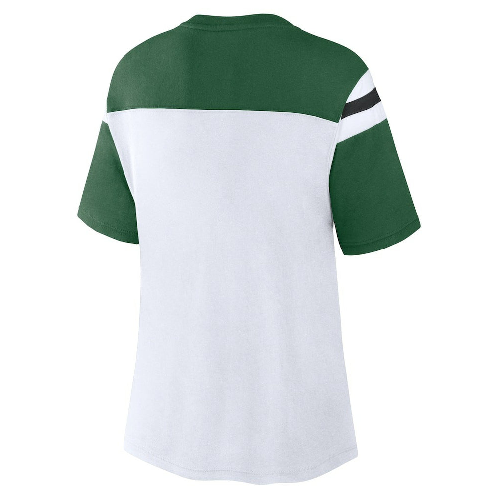 Fanatics New York Jets Women's Cheer Chant Fashion Crop Top White/Green