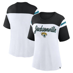 Fanatics Jacksonville Jaguars Women's Cheer Chant Fashion Crop Top White/Black