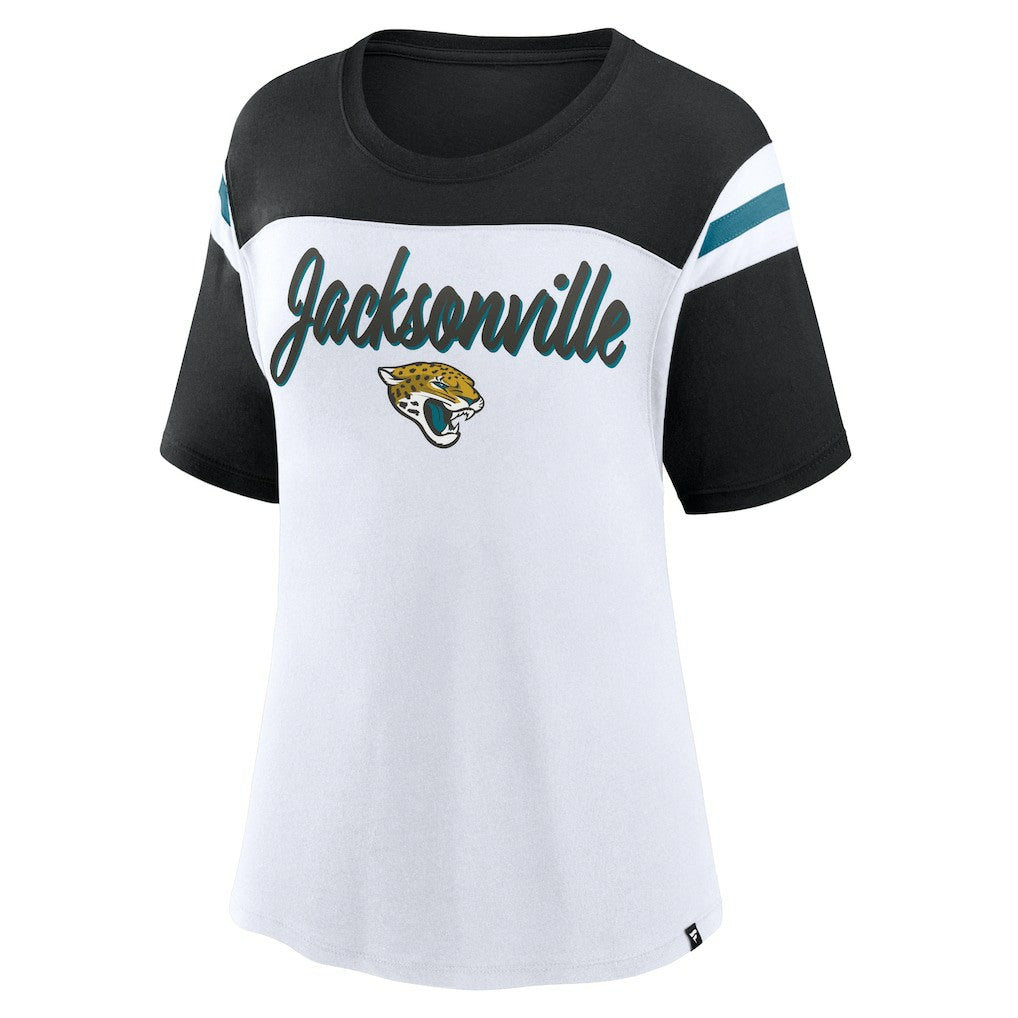 Fanatics Jacksonville Jaguars Women's Cheer Chant Fashion Crop Top White/Black