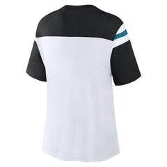 Fanatics Jacksonville Jaguars Women's Cheer Chant Fashion Crop Top White/Black