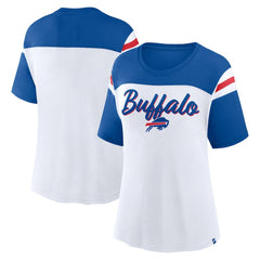 Fanatics Buffalo Bills Women's Cheer Chant Fashion Crop Top White/Royal
