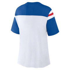 Fanatics Buffalo Bills Women's Cheer Chant Fashion Crop Top White/Royal