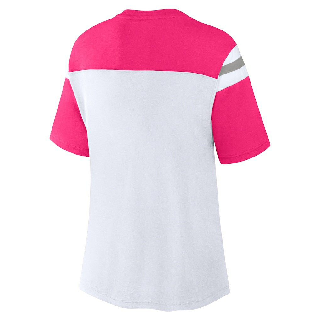 Fanatics Dallas Cowboys Women's Cheer Chant Fashion Crop Top White/Pink