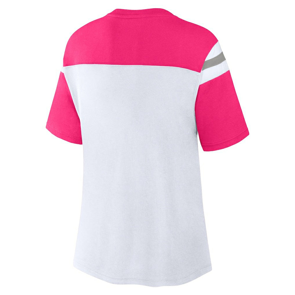 Fanatics Dallas Cowboys Women's Cheer Chant Fashion Crop Top White/Pink