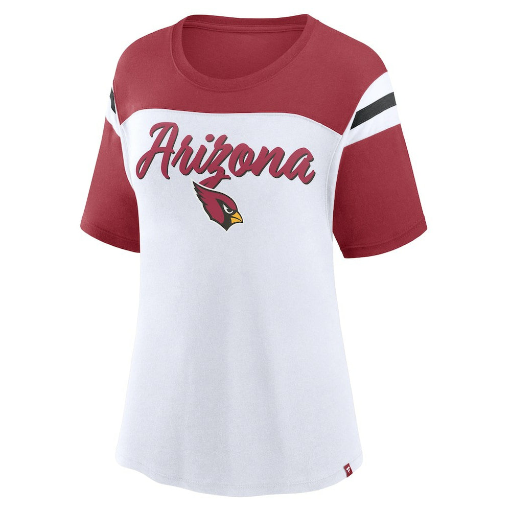 Fanatics Arizona Cardinals Women's Cheer Chant Fashion Crop Top White/Cardinal
