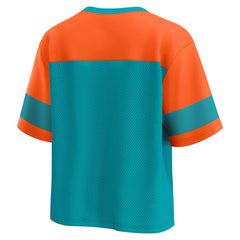 Fanatics Miami Dolphins Women's Homeschool Jersey Poly V-Neck
Fashion Top Aqua/Orange