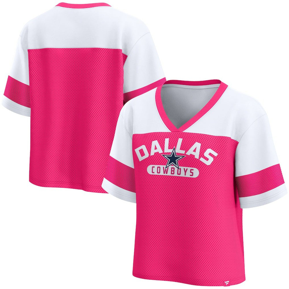 Fanatics Dallas Cowboys Women's Homeschool Jersey Poly V-Neck
Fashion Top Pink/White