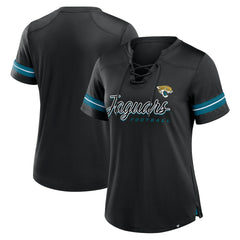 Fanatics Jacksonville Jaguars Women's Play Script Lace-Up T-Shirt Black