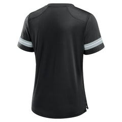 Fanatics Las Vegas Raiders Women's Play Script Lace-Up T-Shirt Black