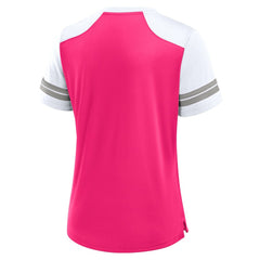 Fanatics Dallas Cowboys Women's Play Script Lace-Up T-Shirt Pink