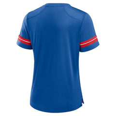 Fanatics Buffalo Bills Women's Play Script Lace-Up T-Shirt Royal