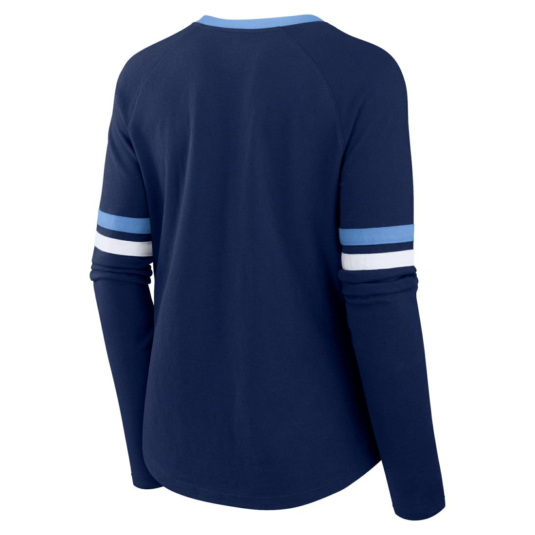 Fanatics Tennessee Titans Women's Won and Done Lace-Up Long Sleeve Fashion Top Navy