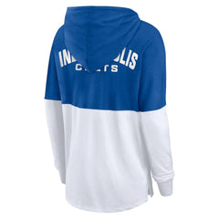 Fanatics Indianapolis Colts Women's Backup Option Long Sleeve Hoodie T-Shirt Royal/White