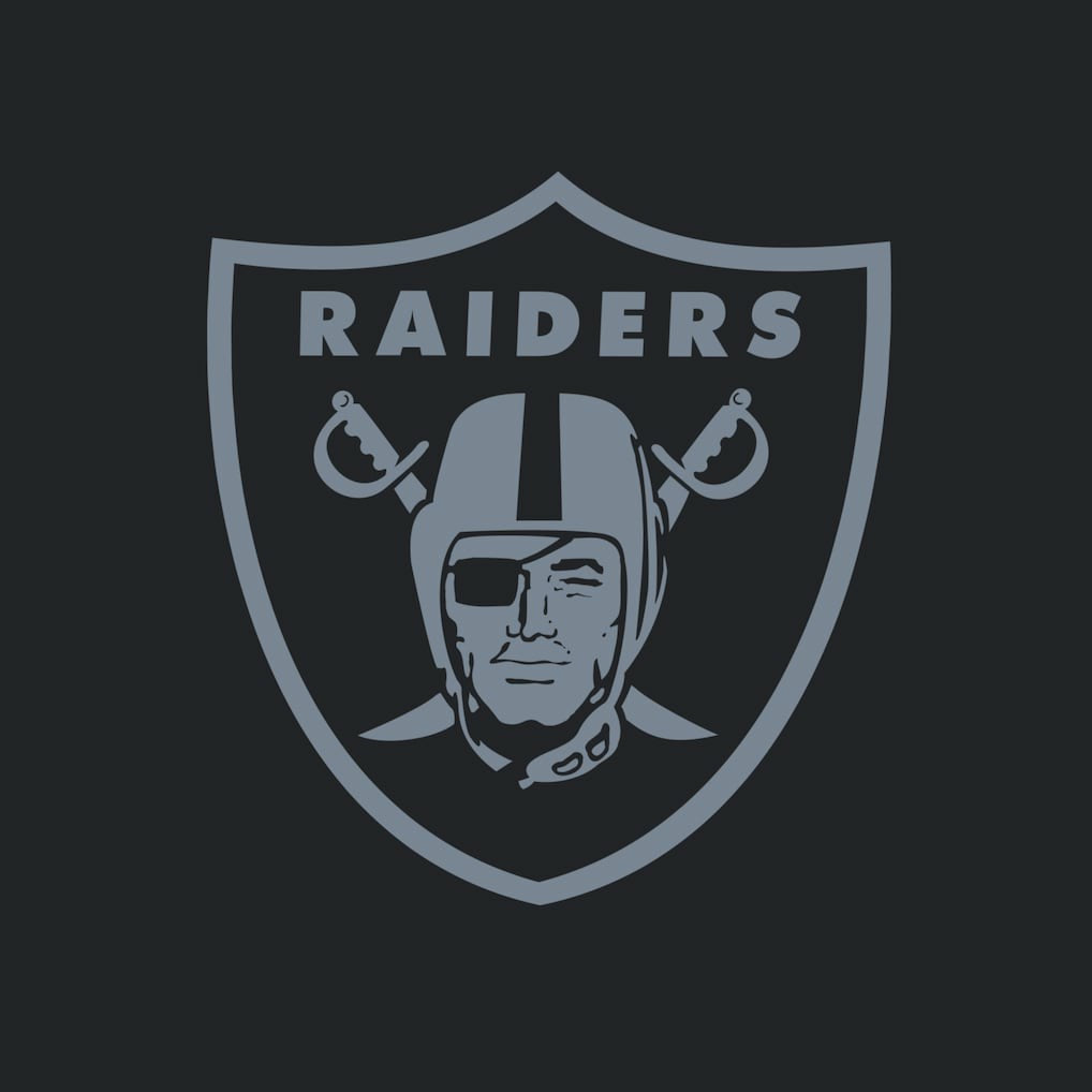 Fanatics Las Vegas Raiders Women's Backup Option Long Sleeve Hoodie T-Shirt Black/White