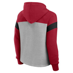 Fanatics San Francisco 49ers Women's Bold Play Call Pullover Hoodie Heather Gray/Scarlet