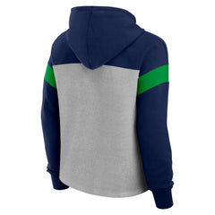 Fanatics Seattle Seahawks Women's Bold Play Call Pullover Hoodie Heather Gray/College Navy