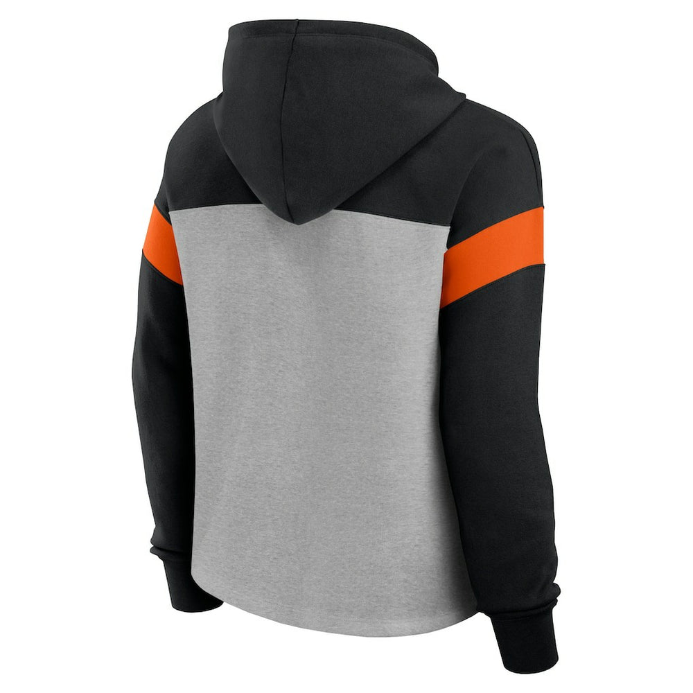 Fanatics Cincinnati Bengals Women's Bold Play Call Pullover Hoodie Heather Gray/Black