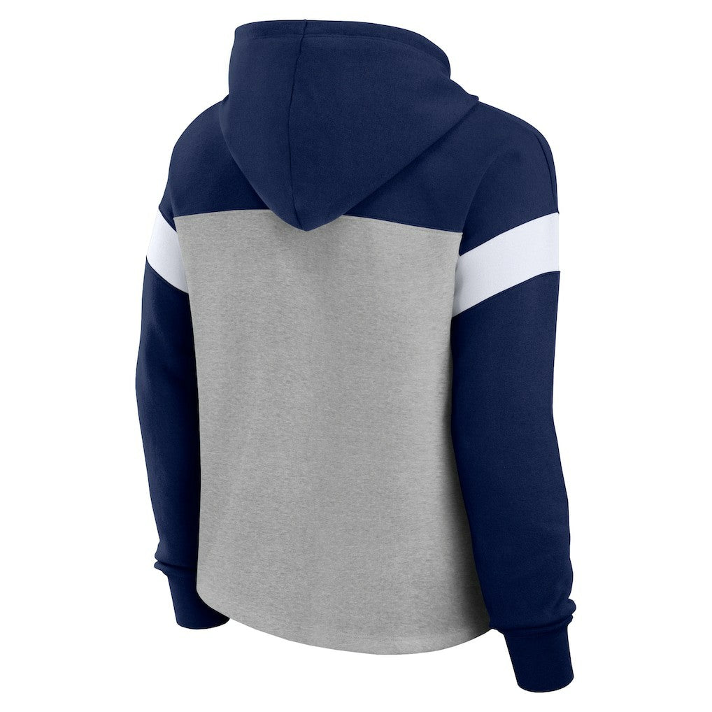 Fanatics Dallas Cowboys Women's Bold Play Call Pullover Hoodie Heather Gray/Navy
