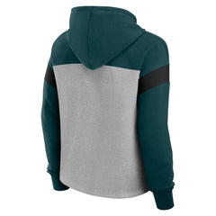 Fanatics Philadelphia Eagles Women's Bold Play Call Pullover Hoodie Heather Gray/Midnight Green