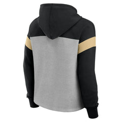 Fanatics New Orleans Saints Women's Bold Play Call Pullover Hoodie Heather Gray/Black