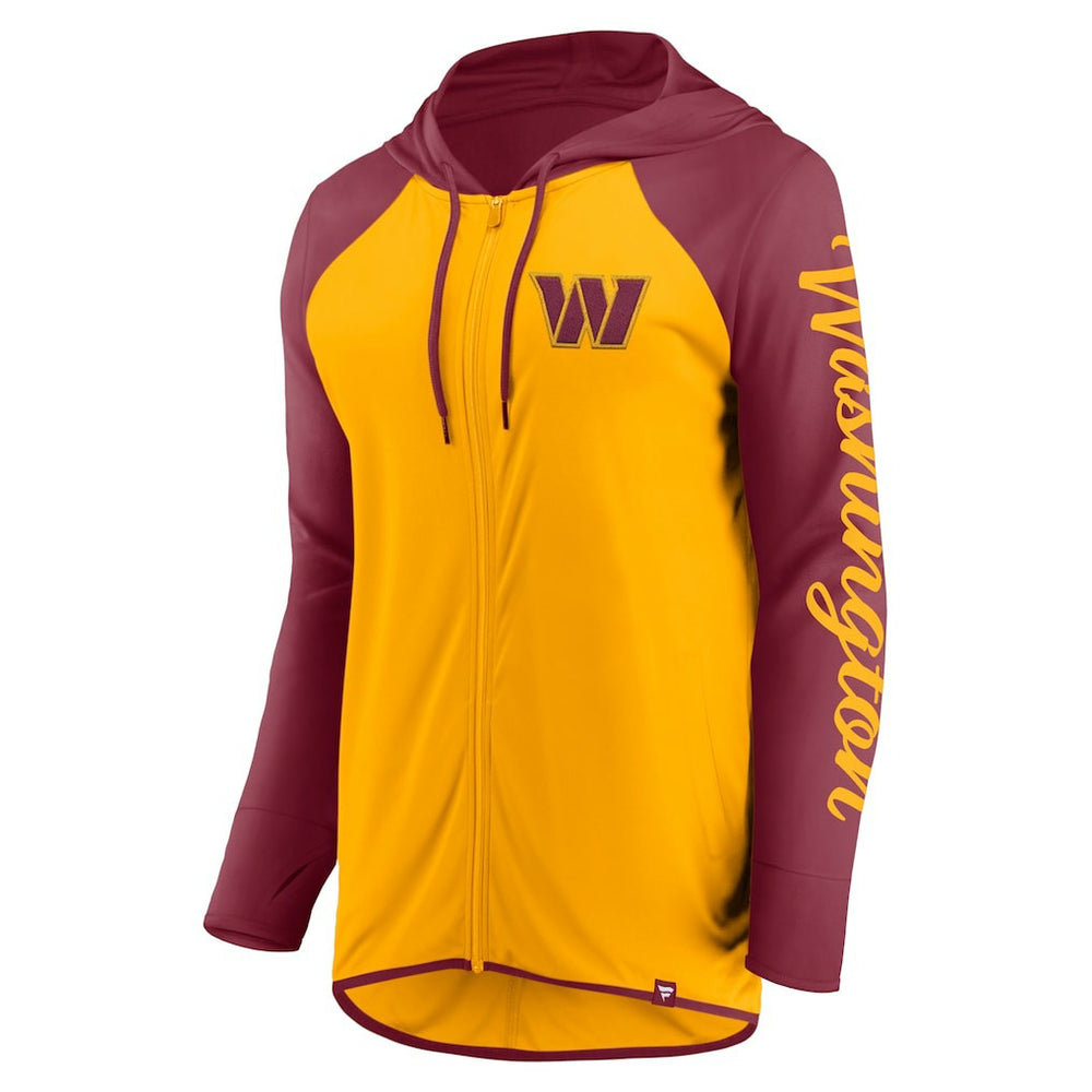 Fanatics Washington Commanders Women's Script Full-Zip Hoodie Gold/Burgundy