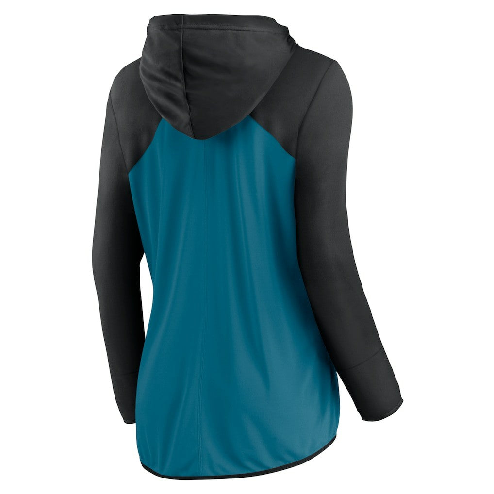 Fanatics Jacksonville Jaguars Women's Script Full-Zip Hoodie Teal/Black