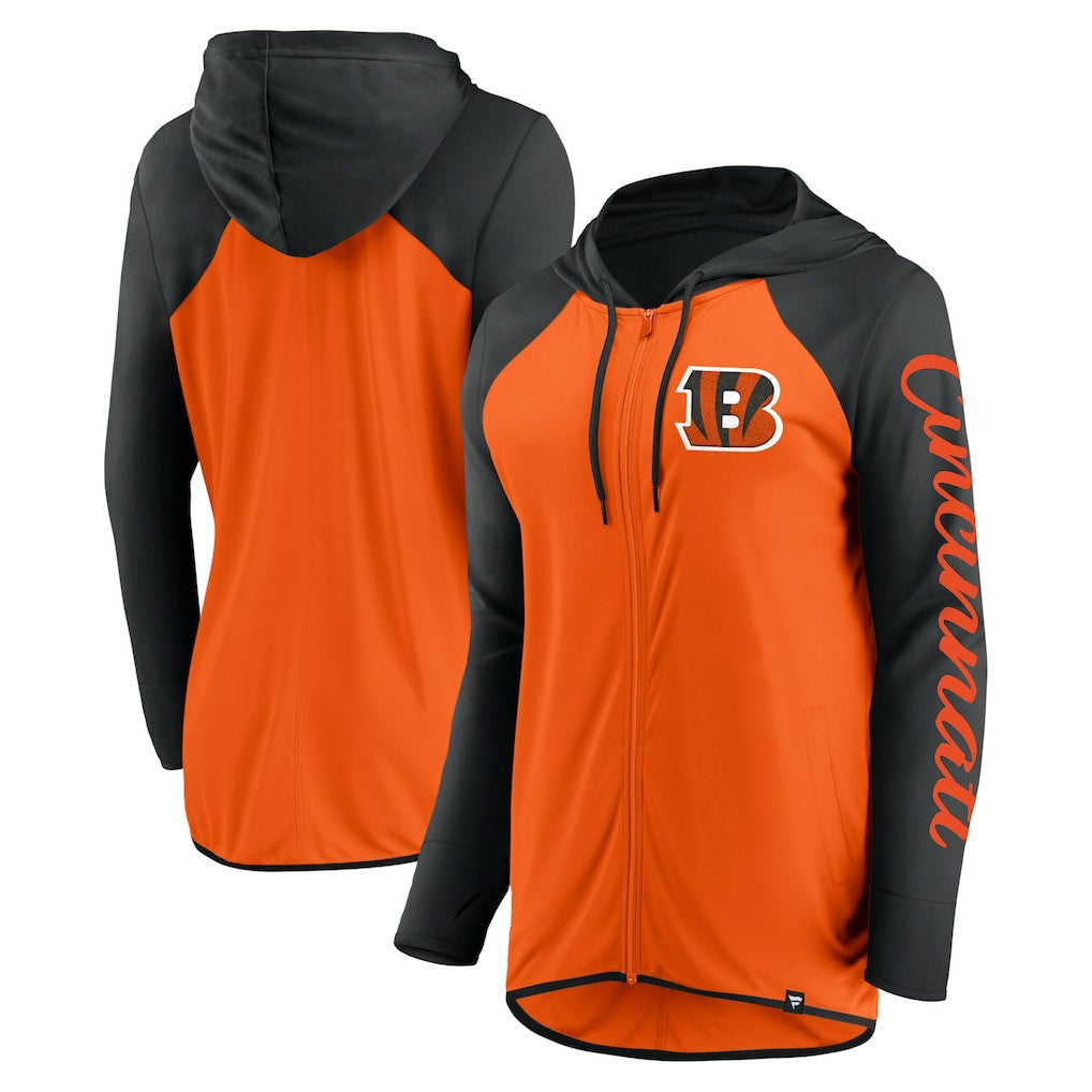 Fanatics Cincinnati Bengals Women's Script Full-Zip Hoodie Orange/Black