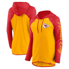 Fanatics Kansas City Chiefs Women's Script Full-Zip Hoodie Gold/Red