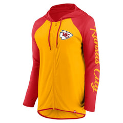 Fanatics Kansas City Chiefs Women's Script Full-Zip Hoodie Gold/Red
