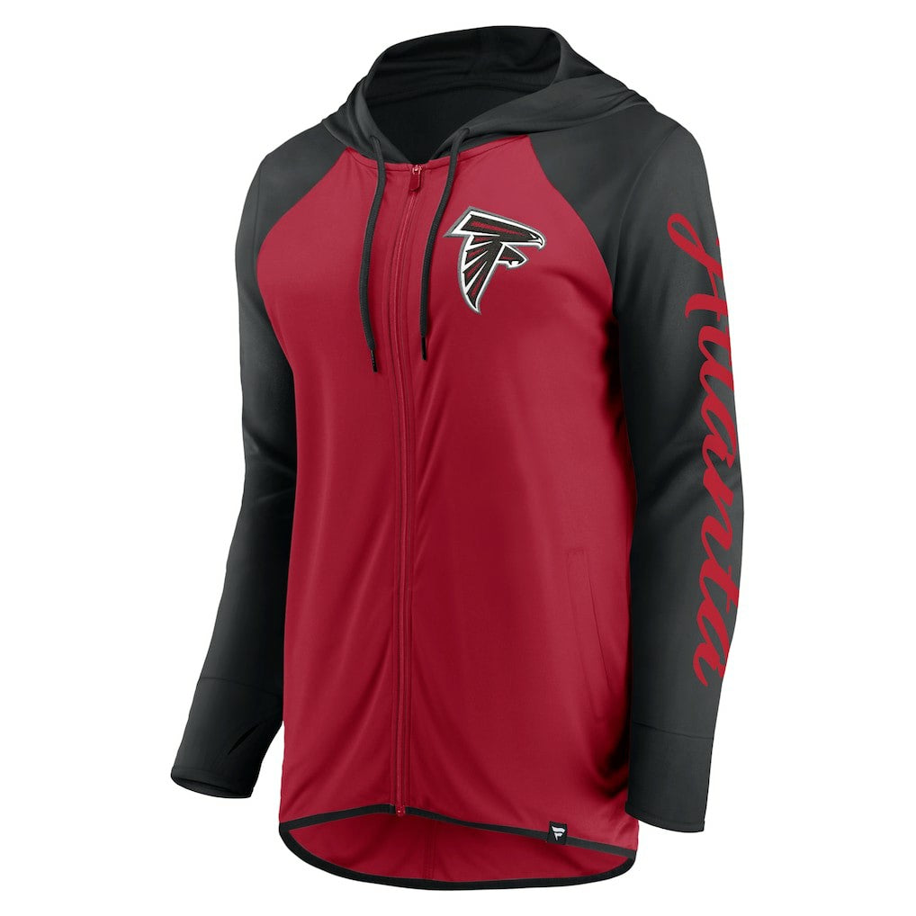Fanatics Atlanta Falcons Women's Script Full-Zip Hoodie Red/Black