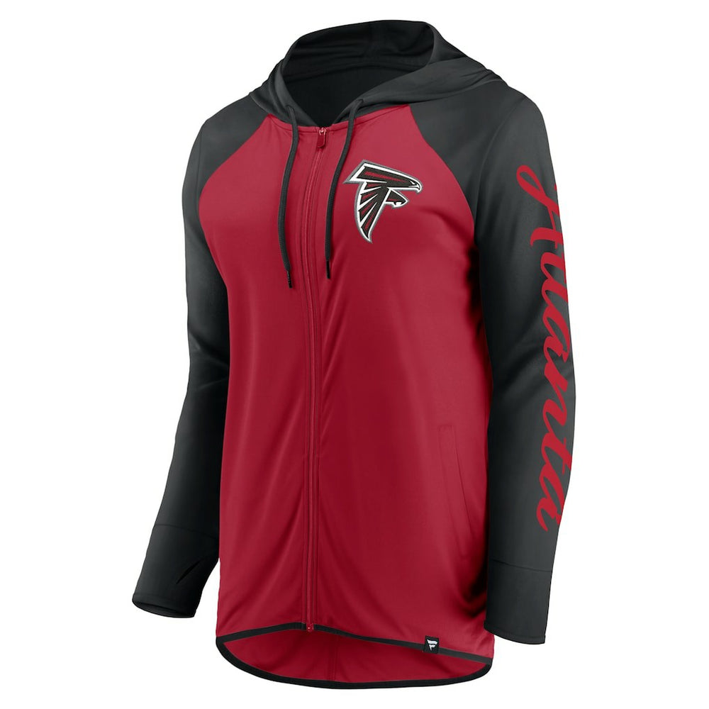 Fanatics Atlanta Falcons Women's Script Full-Zip Hoodie Red/Black