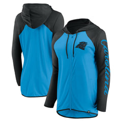 Fanatics Carolina Panthers Women's Script Full-Zip Hoodie Blue/Black